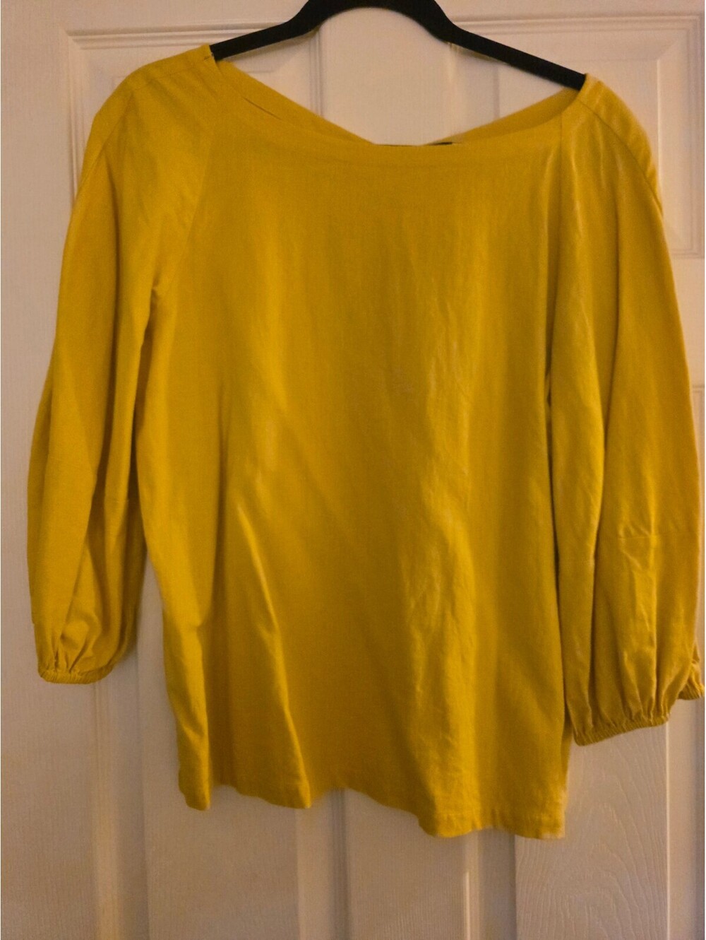 EUC LOFT Women's Yellow Long Sleeve Blouse Size M